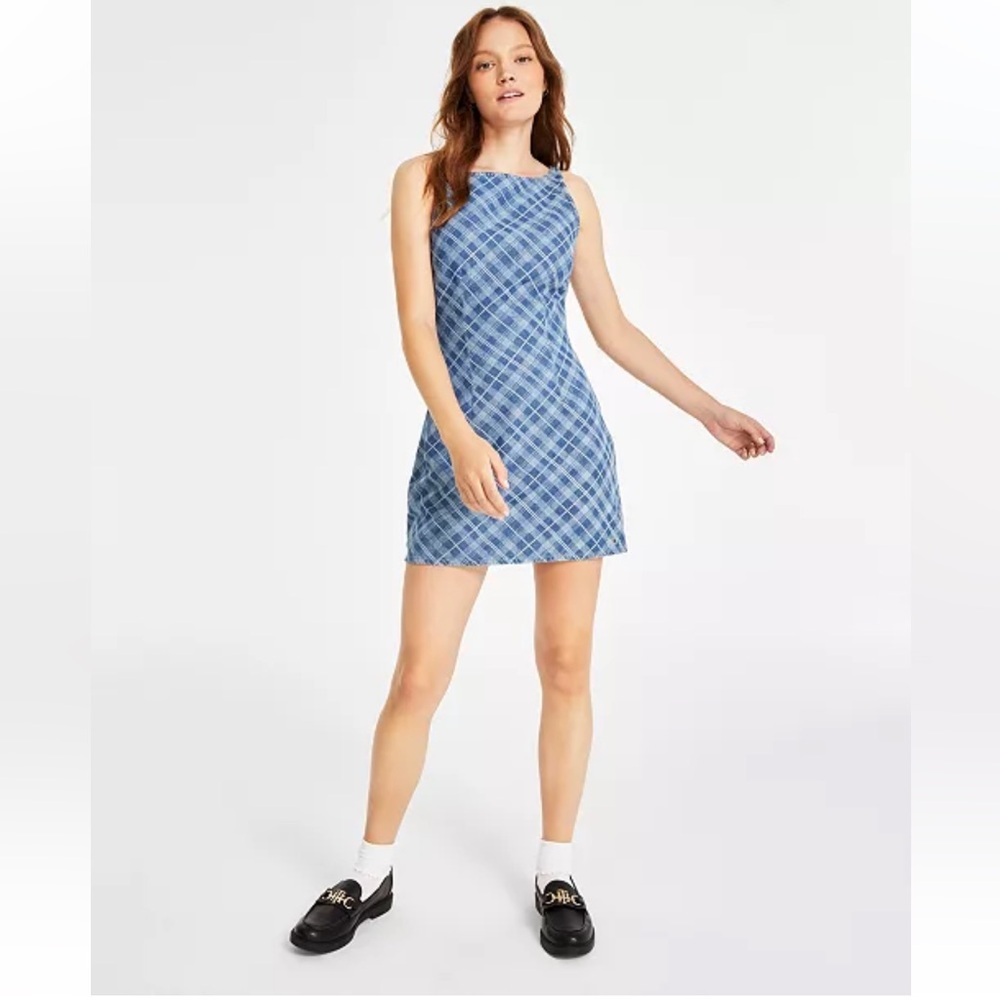 Tommy Jeans, Women’s Cotton Tartan-Print Mini Dress